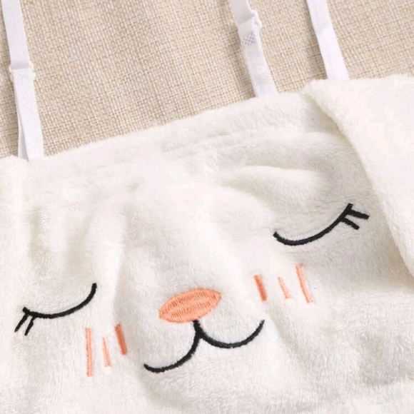 Bunny Embroidered Flannel PJ Set - Picture 5 of 7